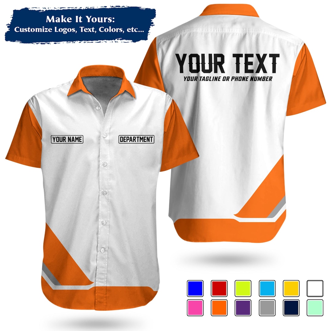 Custom Business Uniform With Logo, Personalized Staff Work Shirt ...