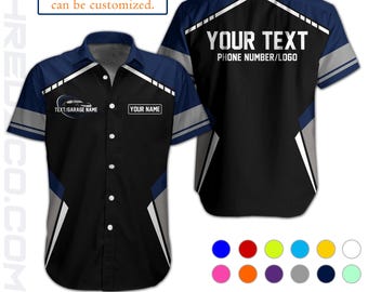 Camisa de trabajo personalizada – Uniforme personalizado con nombre y departamento, impresión de logotipo, regalos para el Día del Padre