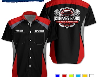 Custom Auto Mechanic Workwear Set: Repair Shop Uniform - All-Over Print, Father's Day Gifts