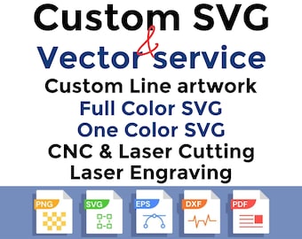 Custom SVG Design: Image to Vector Conversion, Logo Recreation (Digital Download)
