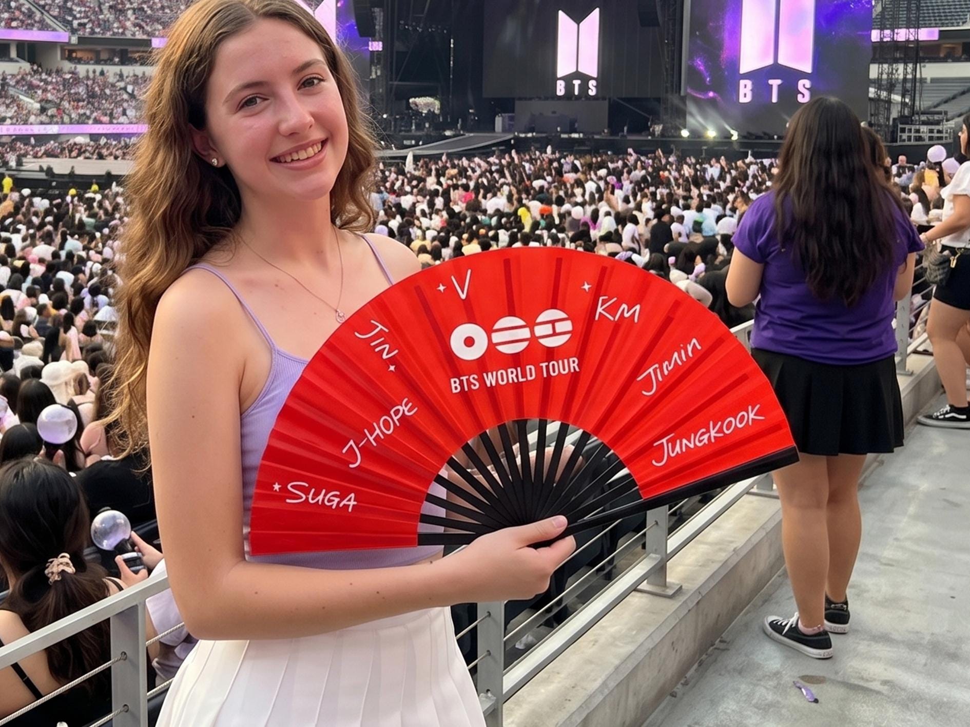 Bts World Tour Folding Hand Fan, Arirang Accessories, 2026 World