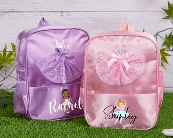 Custom Ballerina Duffle Backpack,Dance Course Equipment Bag,Personalized Dance Gifts for Her,Girls Dance School Bag,Toddler Ballet Gifts