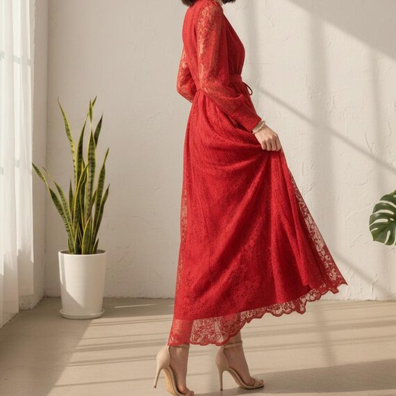 Luxury Embroidered Formal Dress for Women, Long Sleeve Lace Party Gown With  Pearls, Summer Autumn Elegant Evening Outfit - Etsy Israel