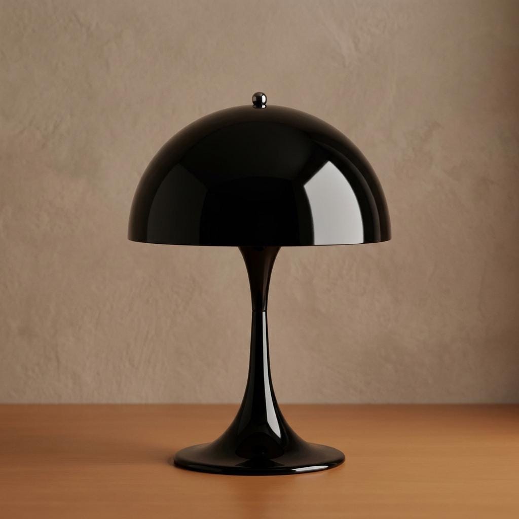 Lampe Champignon Moderne - De Table Du Milieu Siècle Pour Chevet Ou Salon Bureau En Métal Brillant Et Acrylique