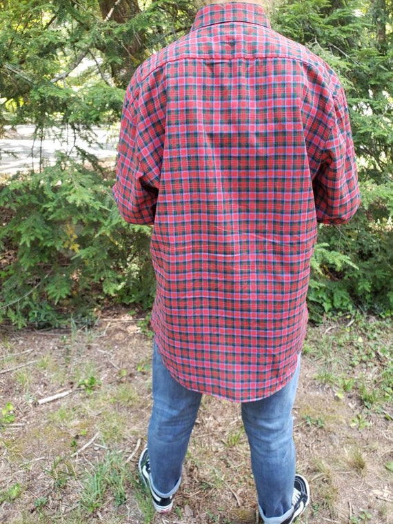 1980s Vintage Men's Lumberjack Red Plaid Shirt, S… - image 2