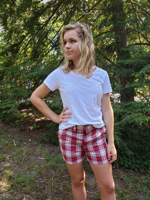 Wrangler plaid best sale shorts