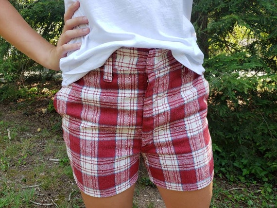 Wrangler plaid shorts sale