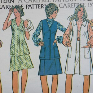 1973 Retro Wardrobe Skirt, Vest, Blouse and Dress McCall&#39;s Sewing Pattern 3511, Size 14, Bust 36, Uncut