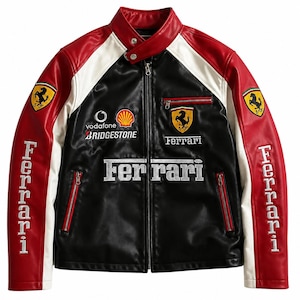 【レア】Ferrari ヴィンテージレザージャケット XXL Vintage Ferrari Jacket Leather - Etsy