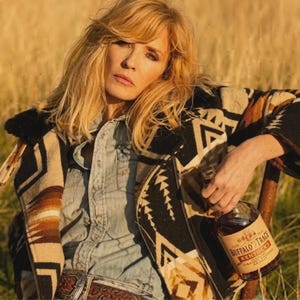 Handgjord Dutton Ranch Beth Dutton Kelly Reilly aztekmönster ullpilotjacka med fårskinnskrage