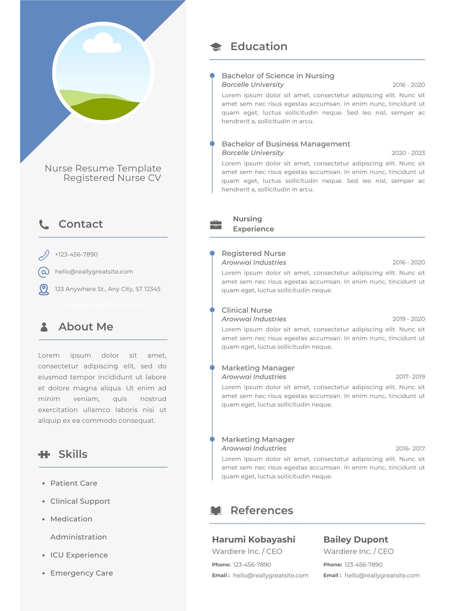 ATS Resume Template, ATS Friendly CV, Editable Resume Template ...