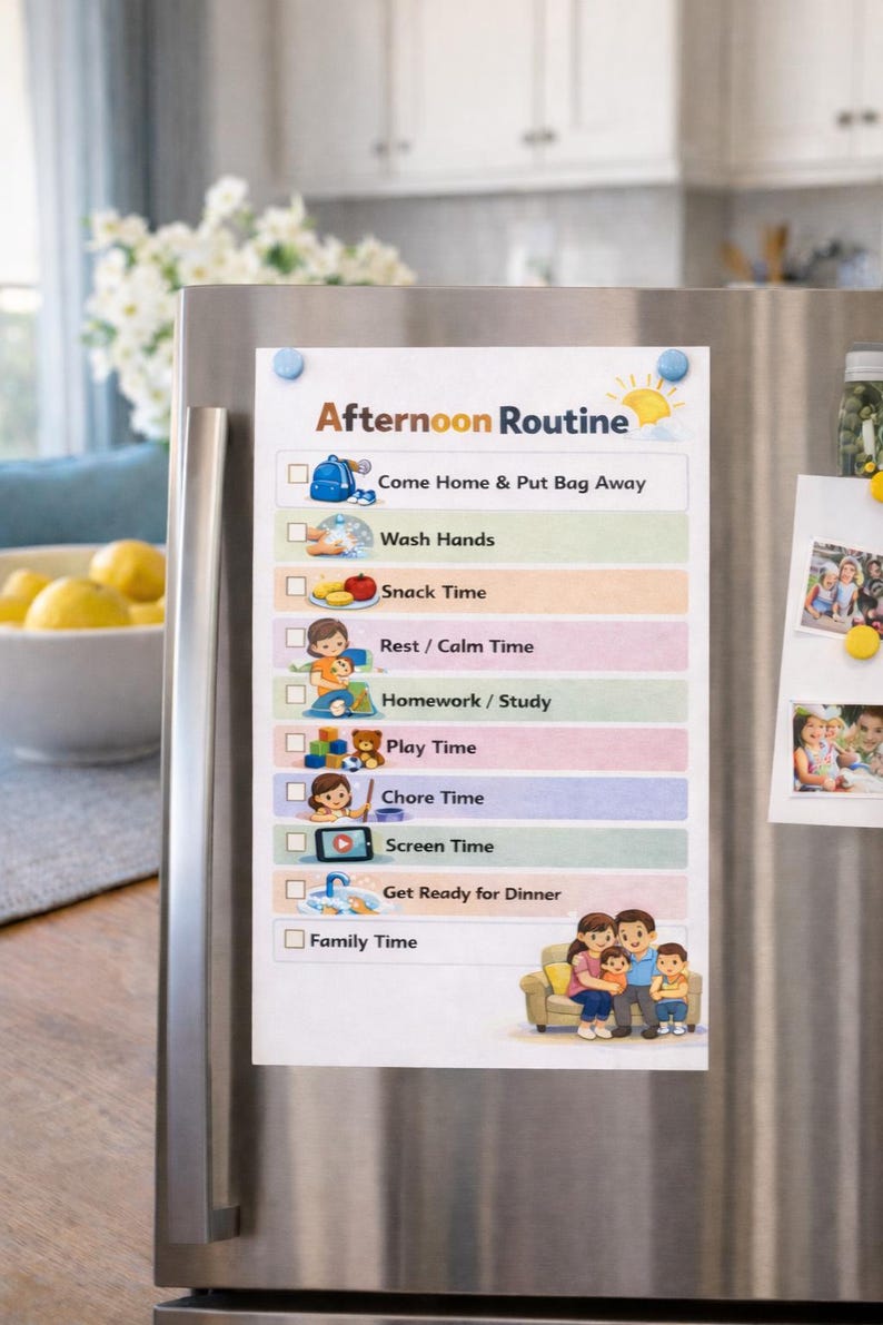Visual Afternoon-after School Schedule | Autism & ADHD Friendly | Calm ...