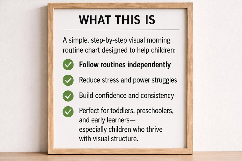 Morning Routine Chart for Kids | Visual ADHD Autism Schedule (digital ...