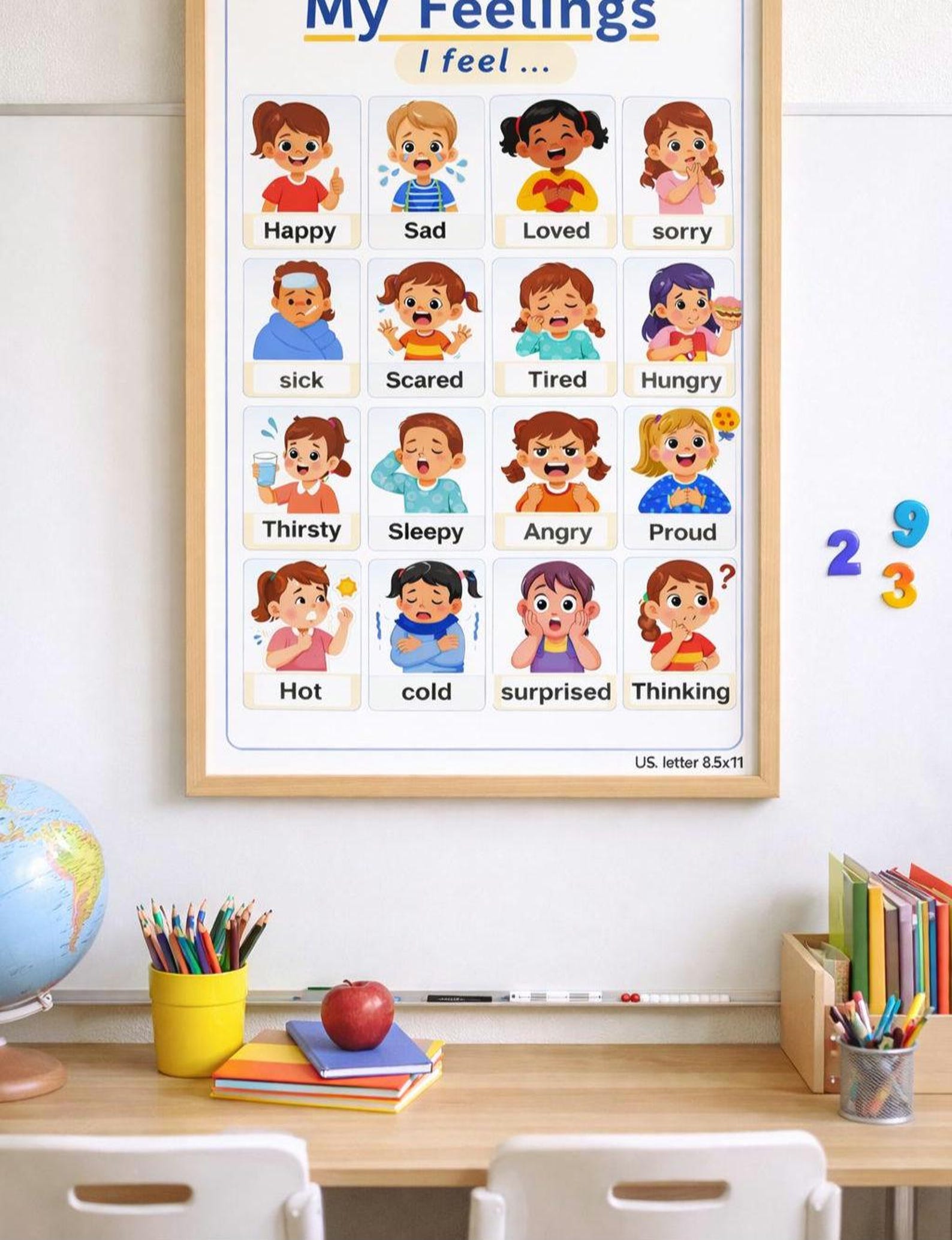 Kids Emotions Chart | Feelings Visual Support for SEL, Autism, ADHD ...