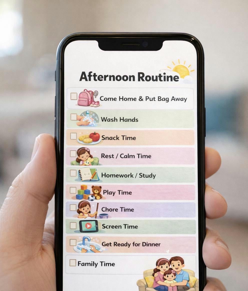 Visual Afternoon-after School Schedule | Autism & ADHD Friendly | Calm ...