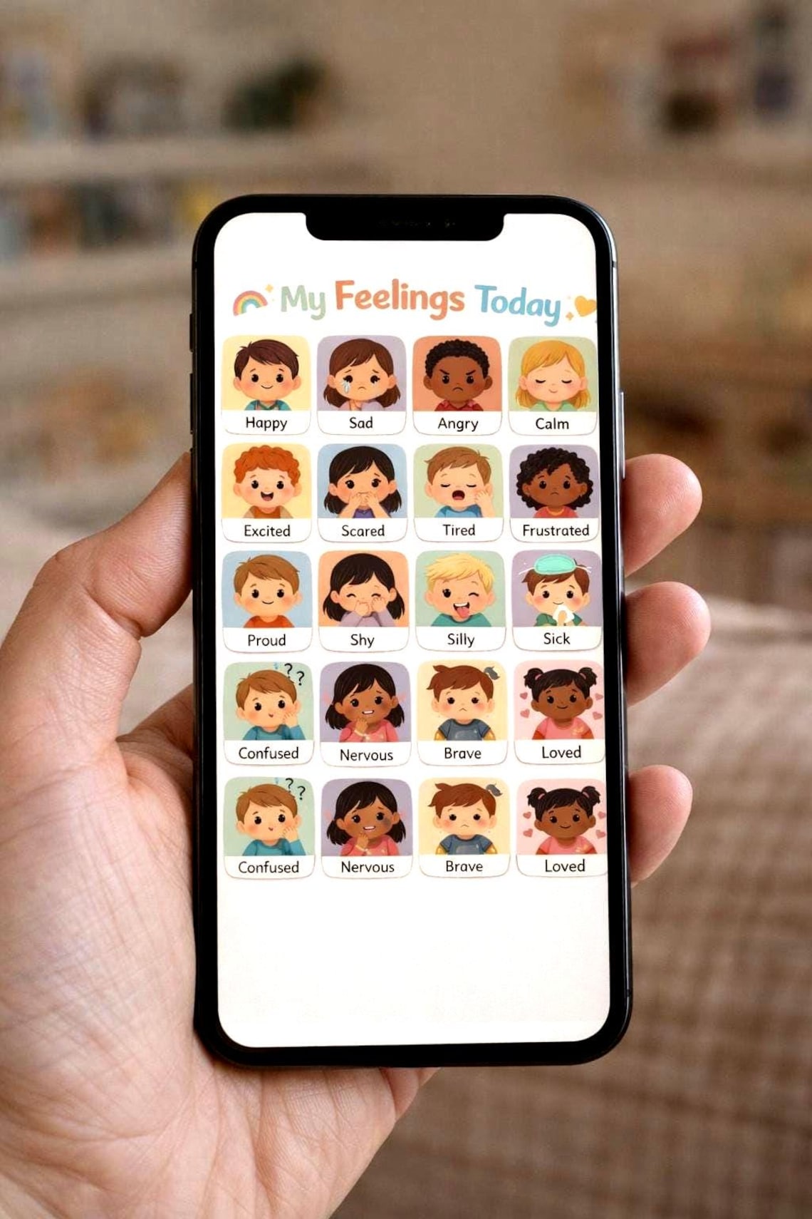 Printable Feelings Chart for Kids | Emotional Regulation Tool (digital ...