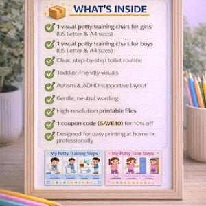 Potty Training Visual Charts. Autism & ADHD Friendly Schedule (PDF ...