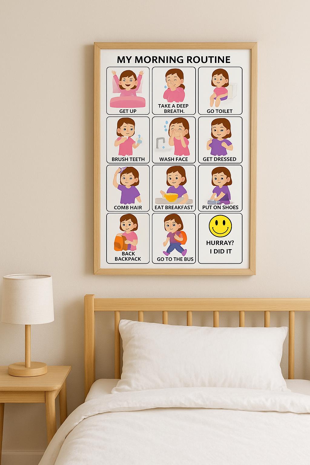 Kids Morning Routine Chart Bundle: Autism, ADHD Friendly Visual ...