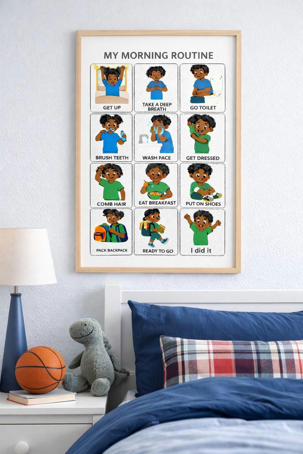 Kids Morning Routine Chart, Visual Schedule, Autism ADHD (printable PDF ...