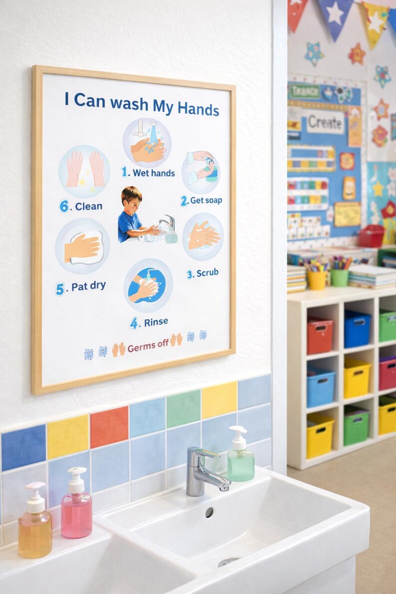 Visual Hand Washing Routine for Kids | Autism & ADHD Friendly ...