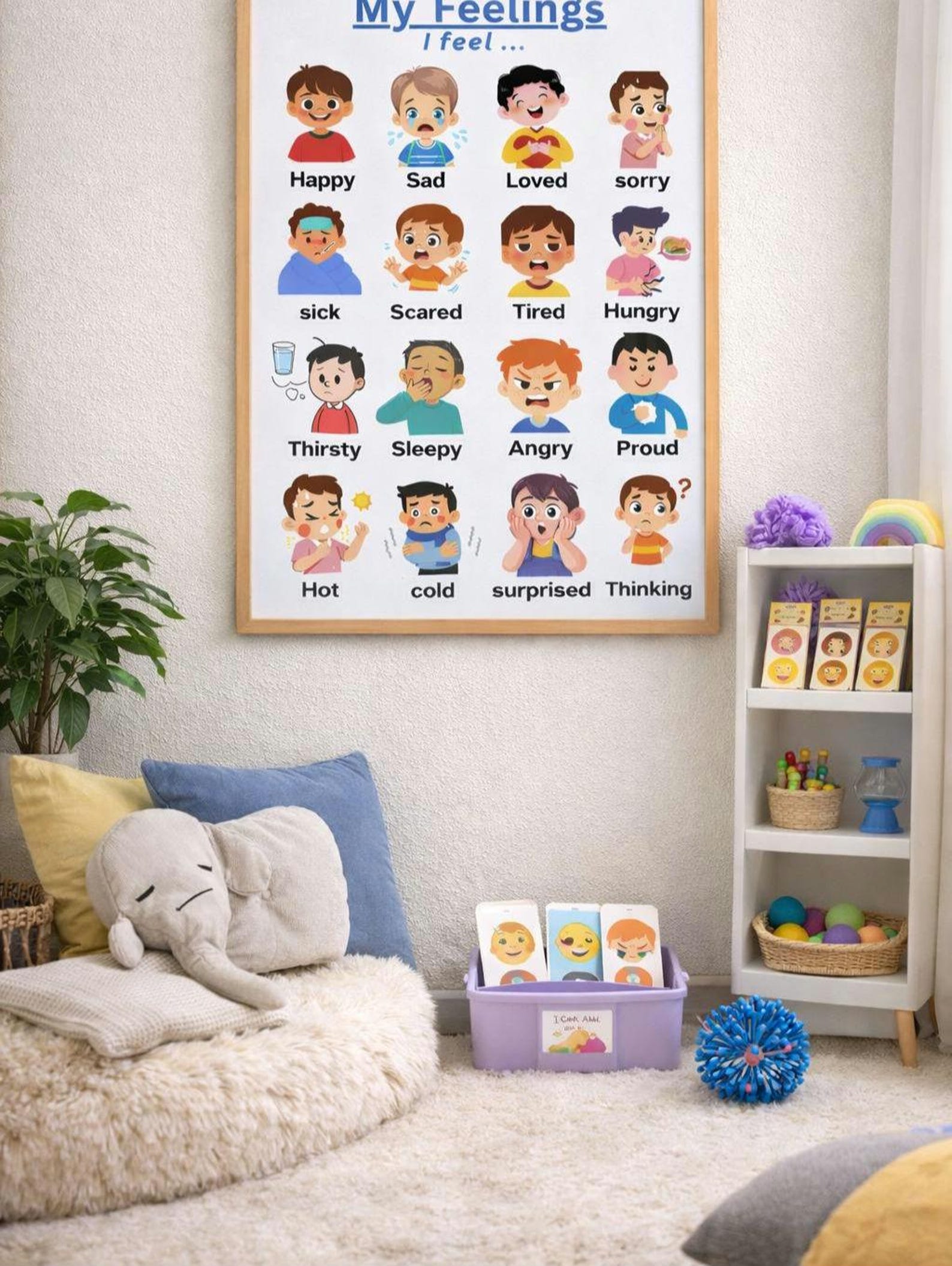 Kids Emotions Chart | Feelings Visual Support for SEL, Autism, ADHD ...