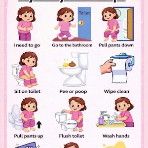 Potty Training Visual Charts. Autism & ADHD Friendly Schedule (PDF Download, A4/US Letter Sizes)