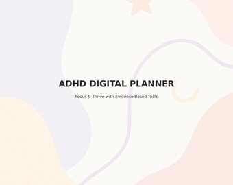 Volledige digitale ADHD-planner (GoodNotes, iPad) – ongedateerde dagelijkse/wekelijkse organizer + gewoontetracker, ADHD-dagboek, notion-sjabloon