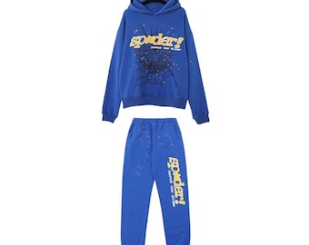 Ensemble de survêtement Sp5der – Sweat à capuche et pantalon de jogging assortis, tenue streetwear motif toile d'araignée, survêtement unisexe