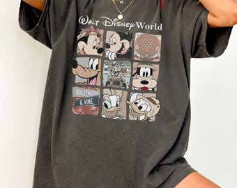 Retro Walt Disneyworld Comfort Colors Shirt, Vintage Disney World T-Shirt, Mickey And Friends Sweatshirt, Disney 2025 Trip Long Sleeve, MC15