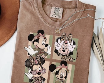 Safari Minnie Mouse Shirt, Comfort Colors® Leopard Minnie Mouse Shirt, Animal Kingdom Shirt, Minnie Mouse Shirt, Disney Safari Shirt MC5