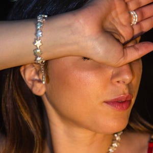 Star Pearl Bracelet – Freshwater Baroque Pearls with Sterling Silver Clasp