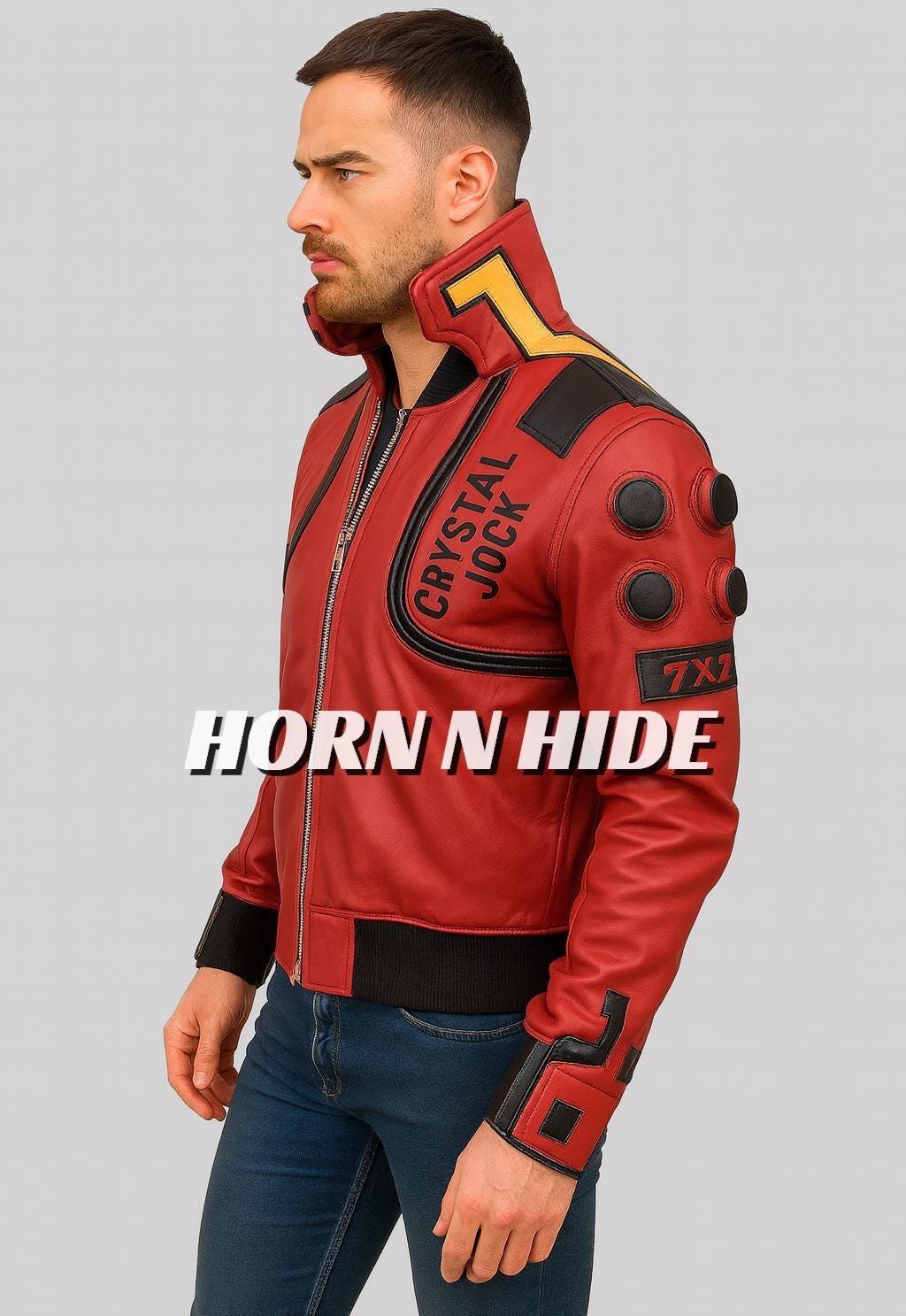 Akira Kaneda Inspired Leather Jacket: Cybernetic Sci-fi Cosplay - Etsy