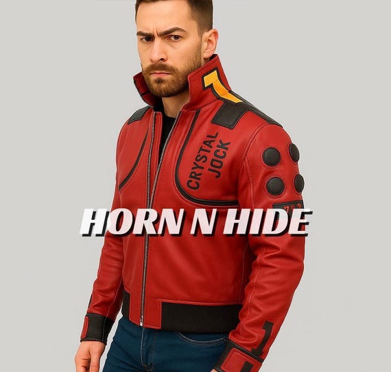 Akira Kaneda Inspired Leather Jacket: Cybernetic Sci-fi Cosplay