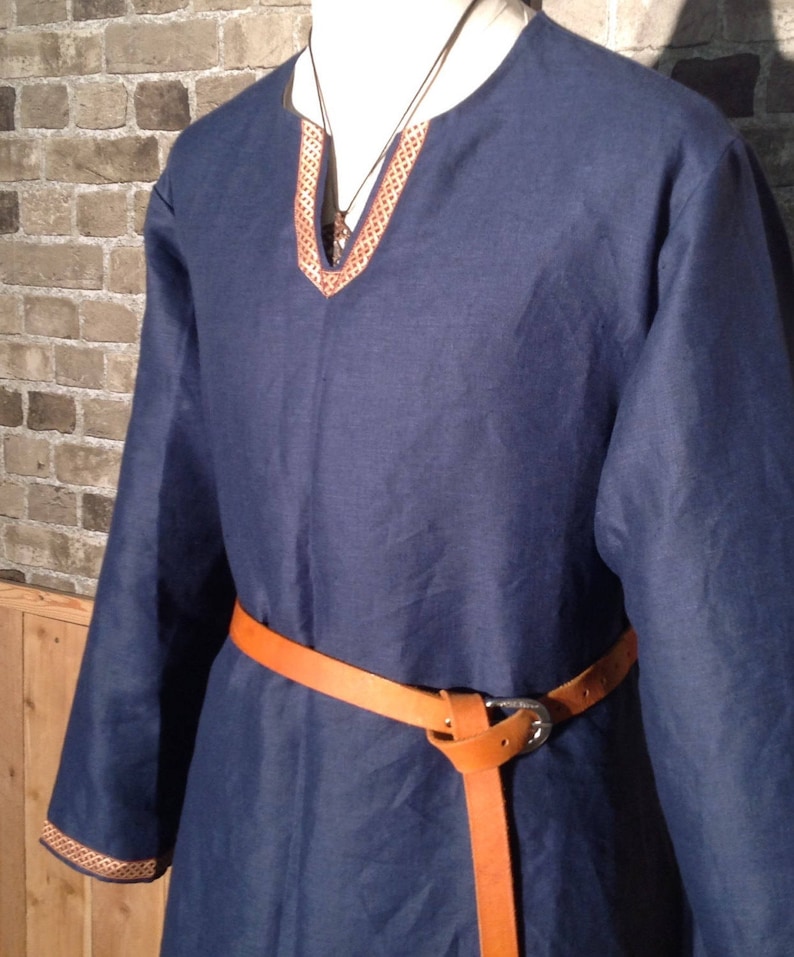 Viking Age linen Birka-style historical tunic 4XL
