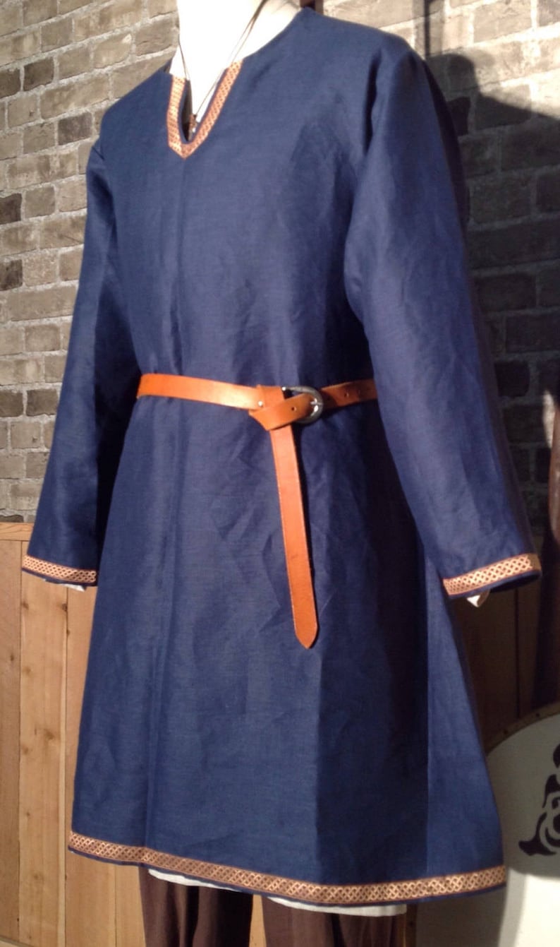Viking Age linen Birka-style historical tunic 4XL