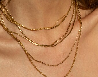 Cadenas de plata de ley: espiga, cuerda, serpiente y fígaro - Joyería en capas