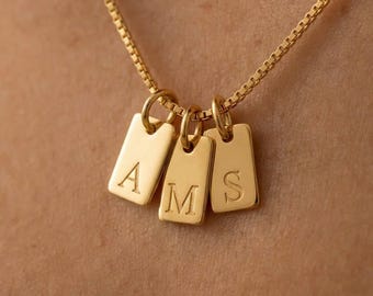 Collar con inicial delicada, colgante personalizado con letra dorada, regalo del Día de la Madre para mamá.