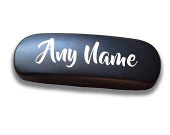 Personalised (Any Name) Kynance Glasses Case - Black