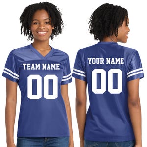 ladies jersey, custom top, vneck shirt, mesh shirt, team wear, sport jersey, football tee, chic jersey, custom tee, women sport, stylish top, replica wear, casual tee