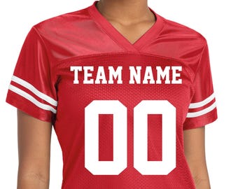 Football Jersey Custom Ladies Personalized with Name & Number - Women's Team Shirt, Customizable Sports Clothing