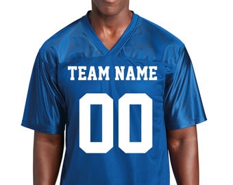Custom Football Jersey with Name & Number - Team Sport Shirt Jerseys Fans, Custom Front Back Football V-neck Jersey