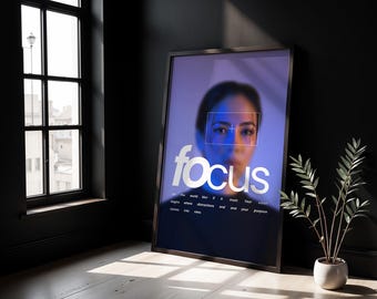 FOCUS Poster – Printable Wall Art – Motivational Typography Print ...