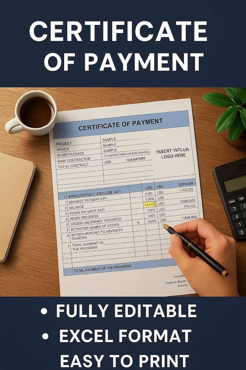 Construction Payment Certificate Template: Excel Payment Simulation ...