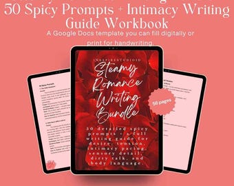 Steamy Romance Writing Prompts Bundle • Author's Intimacy and Dirty Talk Workbook (Digital Download)
