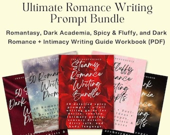 Romance Writing Prompt Bundle | Romantasy, Spicy Romance, Dark Academia (PDF)