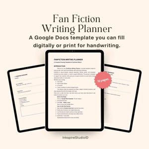 Fanfiction Story Planner • Writing Template for AO3 & Wattpad Authors • Google Docs Template