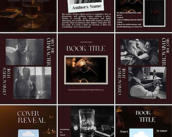 Mafia Instagram Vorlage für Autoren | Dark Romance Bookstagram Canva Kit (PDF Digitaler Download)