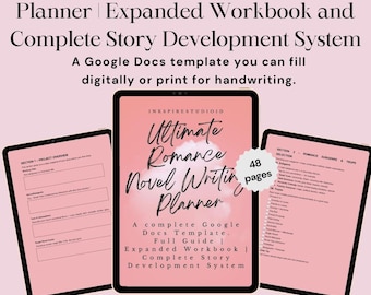 Romance Novel Writing Planner | Complete Plot & Character Workbook (Google Docs Template)