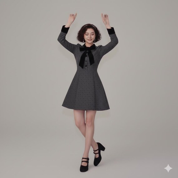 navy blue dress for baby girl Polka Dot Dress – Winter to Spring main image 0