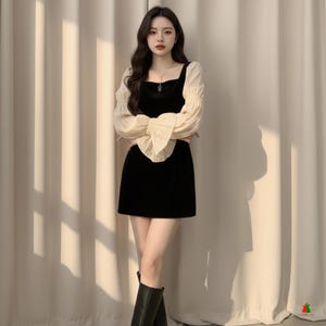 Korean Mini Dress - Etsy